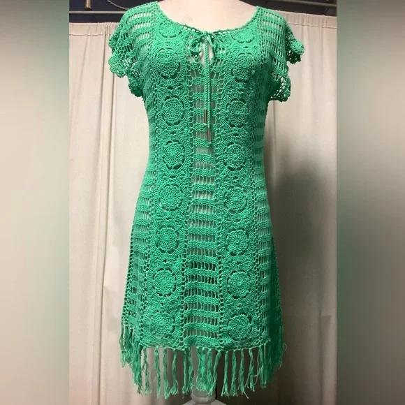 Letarte Handmade Crochet Coverup Dress - Picture 2 of 8